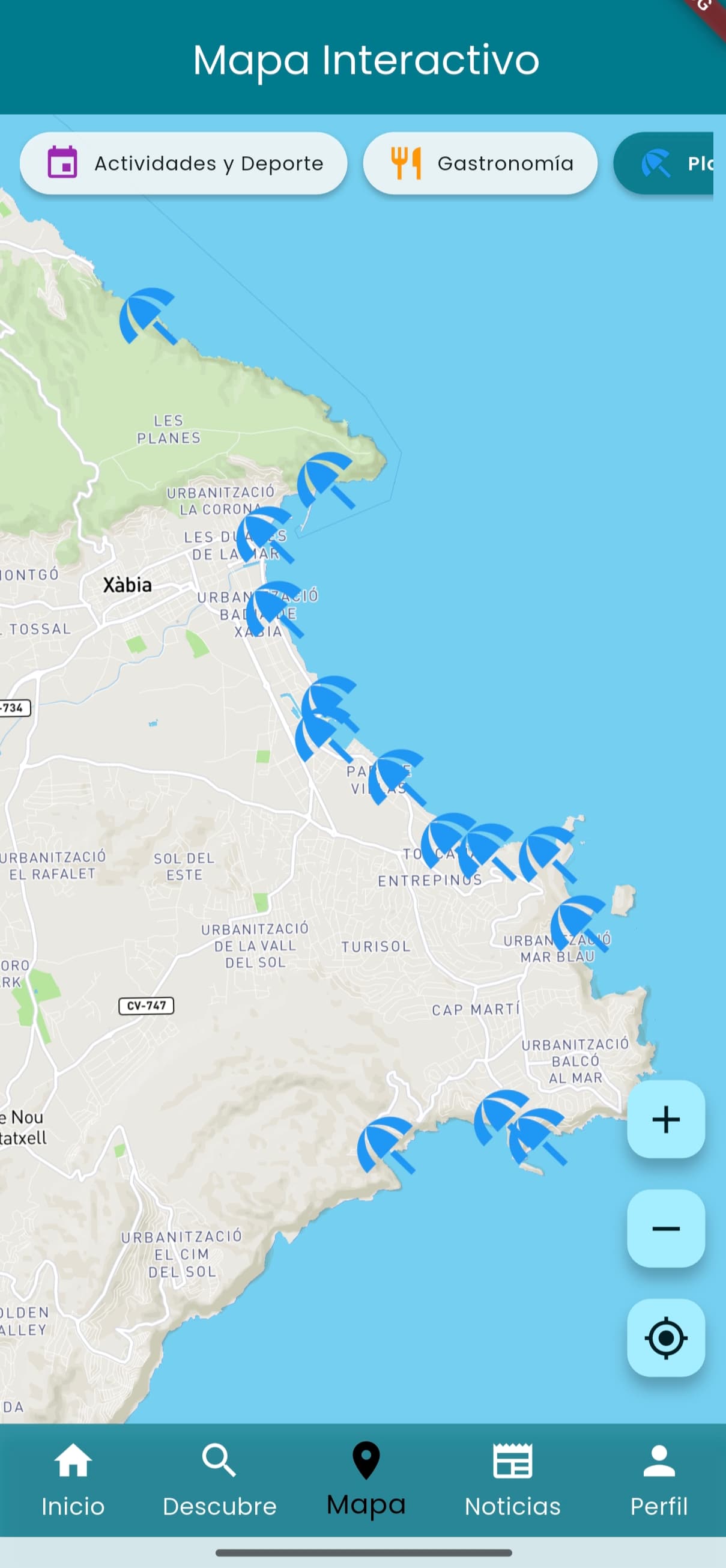 Benidorm App map Benidorm App map